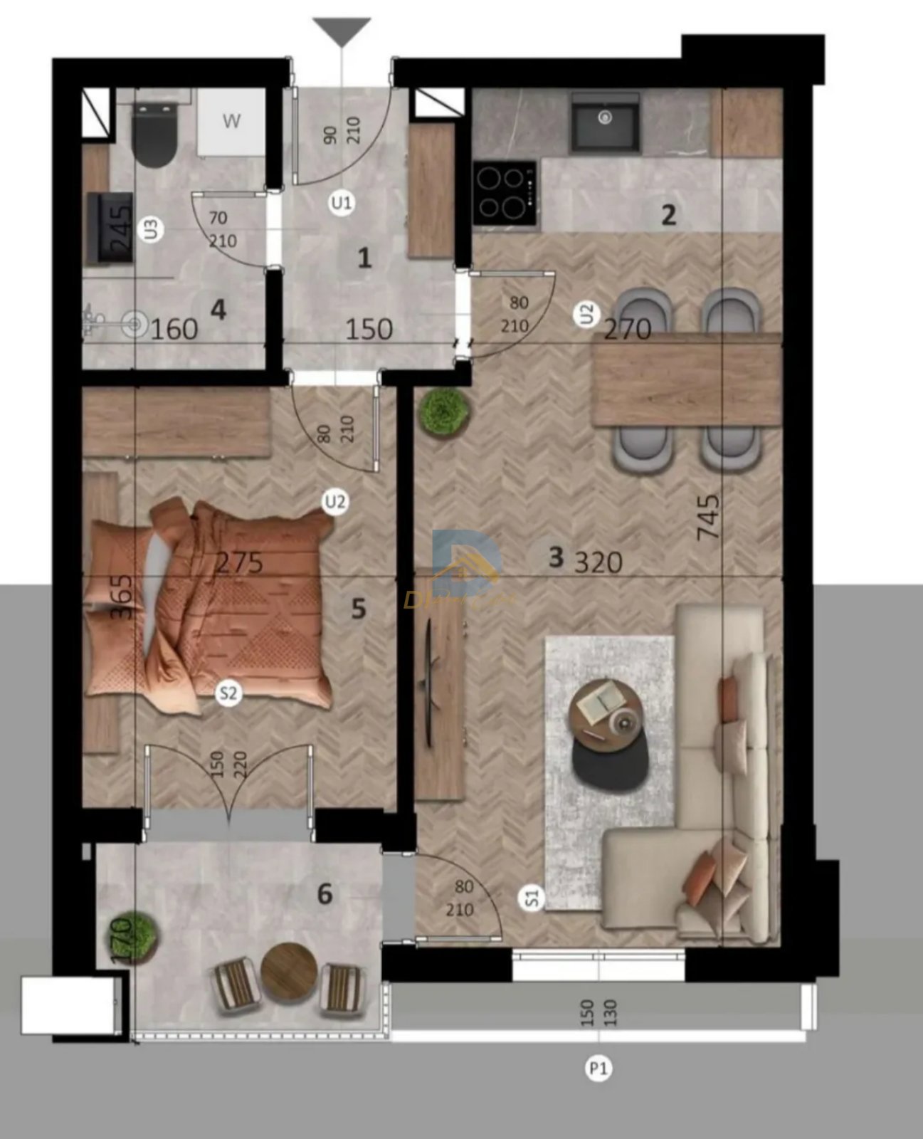 For Sale One Bedroom Apartment - Resim 1