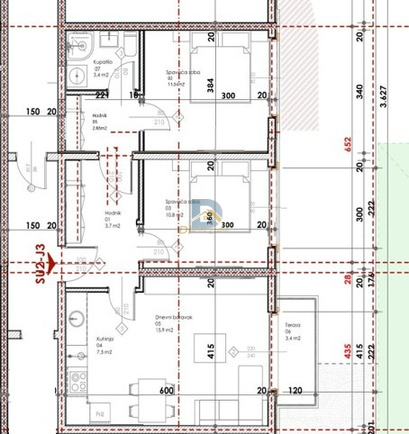 For Sale Two Bedroom Apartment - Resim 7