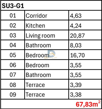 For Sale Two Bedroom Apartment - Resim 6