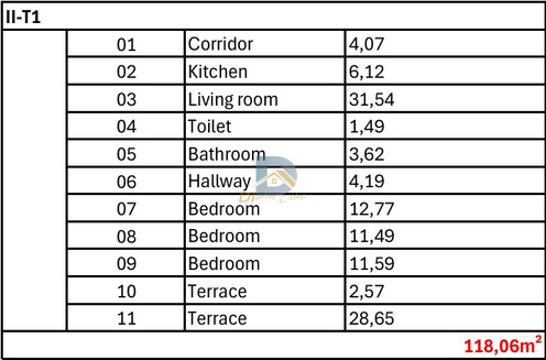 For Sale Three Bedroom Apartment - Resim 8