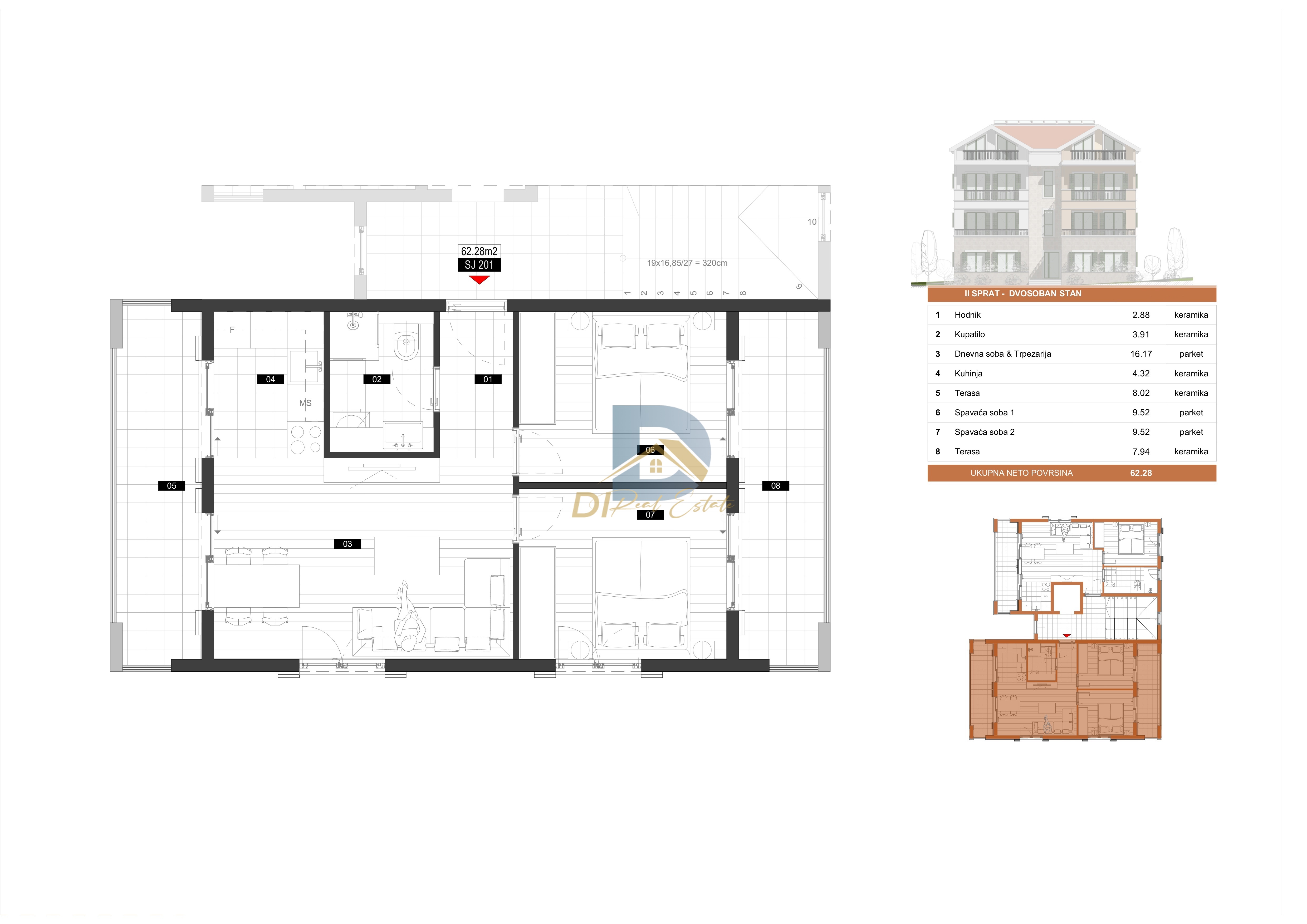 For Sale Two Bedroom Apartment - Resim 12